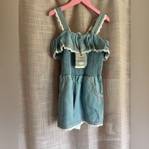 New Matilda Jane denim romper with pockets